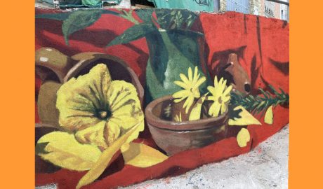 Un dels murals pintat per l'artista