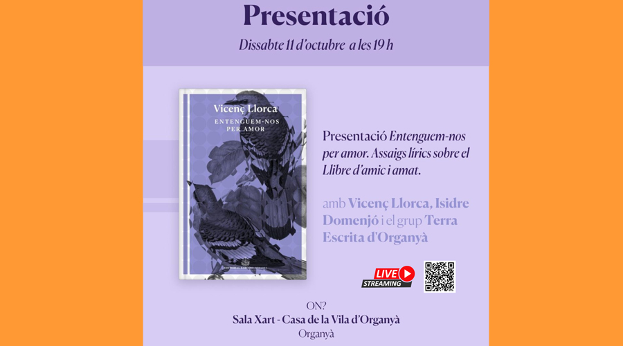 Cartell anunciant la presentació del llibre