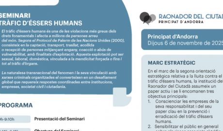 El seminari se celebrarà el dijous, 6 de novembre