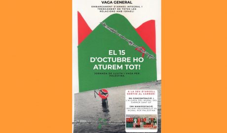 Convocatòria de "vaga general" de suport a Palestina (La Seu per Palestina)