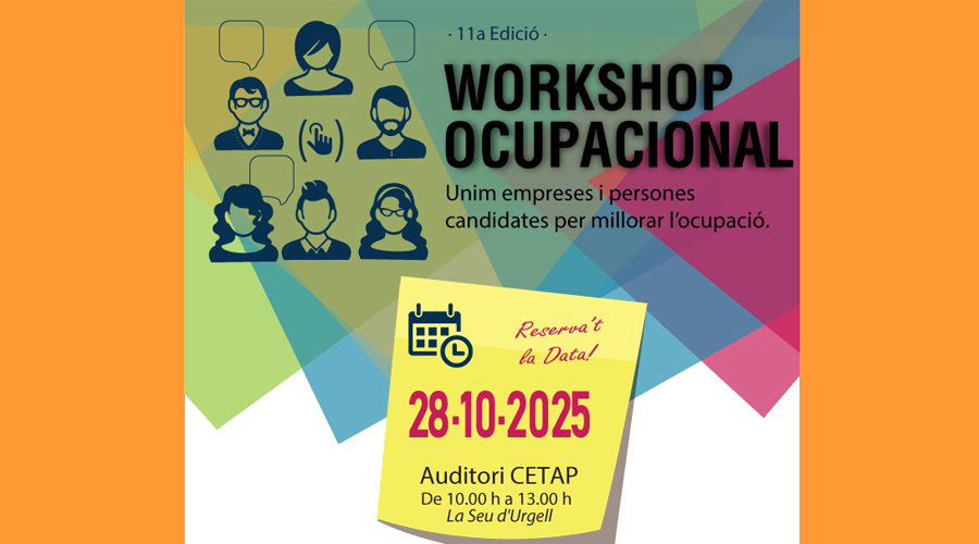 El cartell del workshop ocupacional (CCAU)