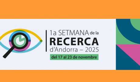 Cartell de la 1a Setmana de Recerca d'Andorra