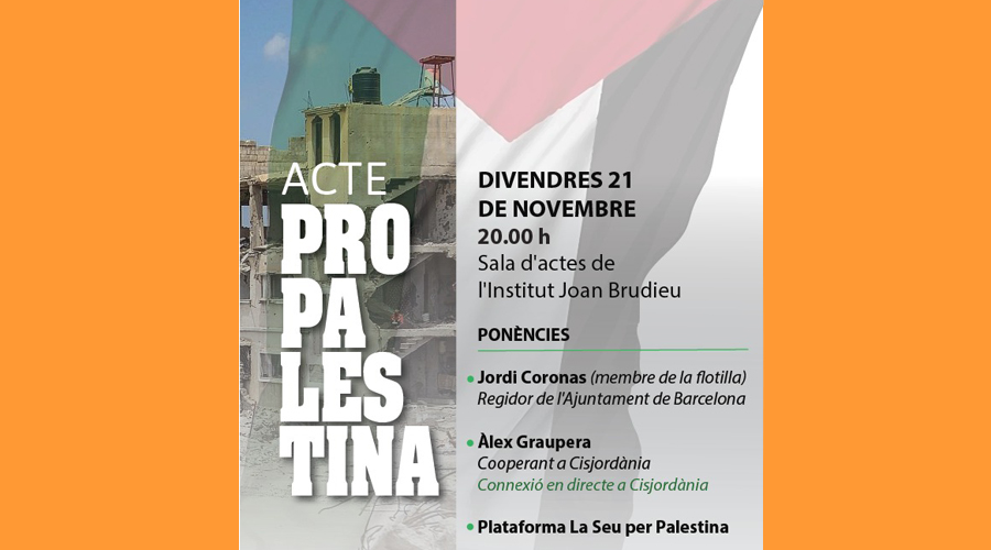 Cartell de l'acte pro Palestina