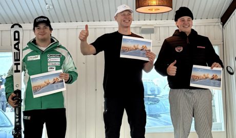 Bartumeu Gabriel, a l'esquerra, a Storklinten