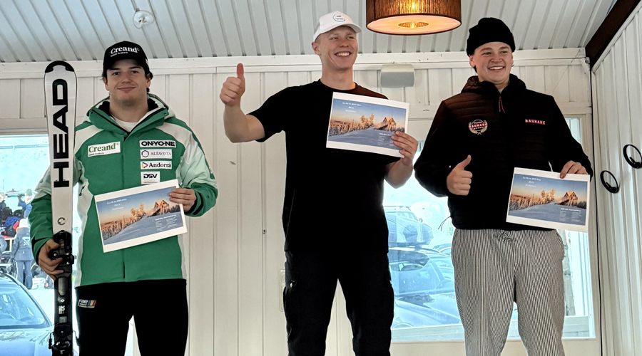 Bartumeu Gabriel, a l'esquerra, a Storklinten (FAE)