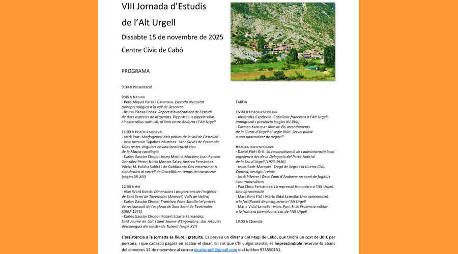 El programa de la jornada (IECAU)