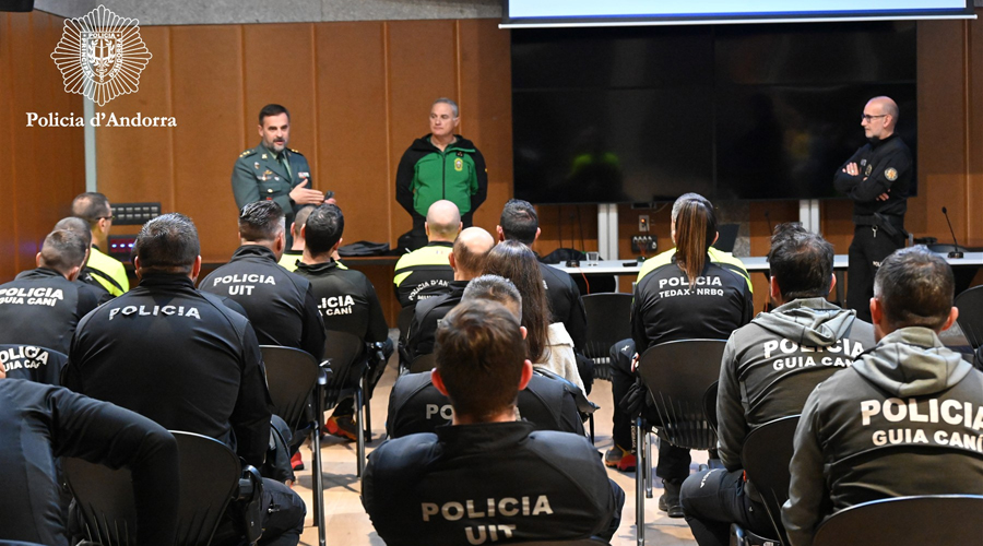 Una imatge de la formació d'aquest dijous (Policia d'Andorra)