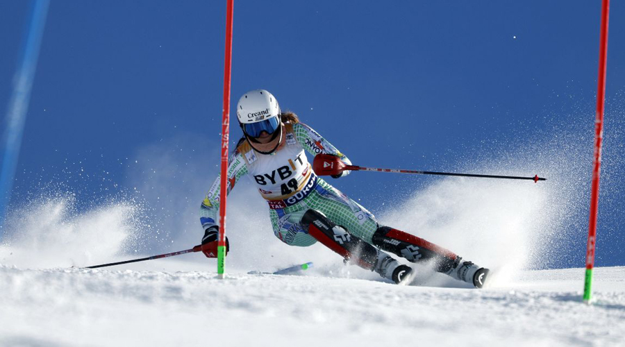 Carla Mijares, a l'eslàlom de la Copa del Món de Gurgl. Foto: Christophe Pallot Agence Zoom