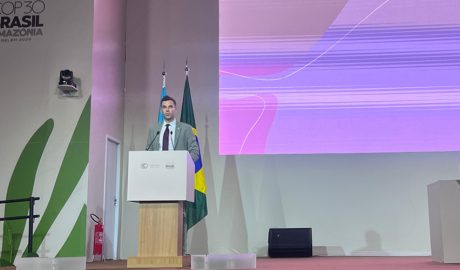 El secretari d'Estat, David Forné, durant la seva intervenció a la COP30