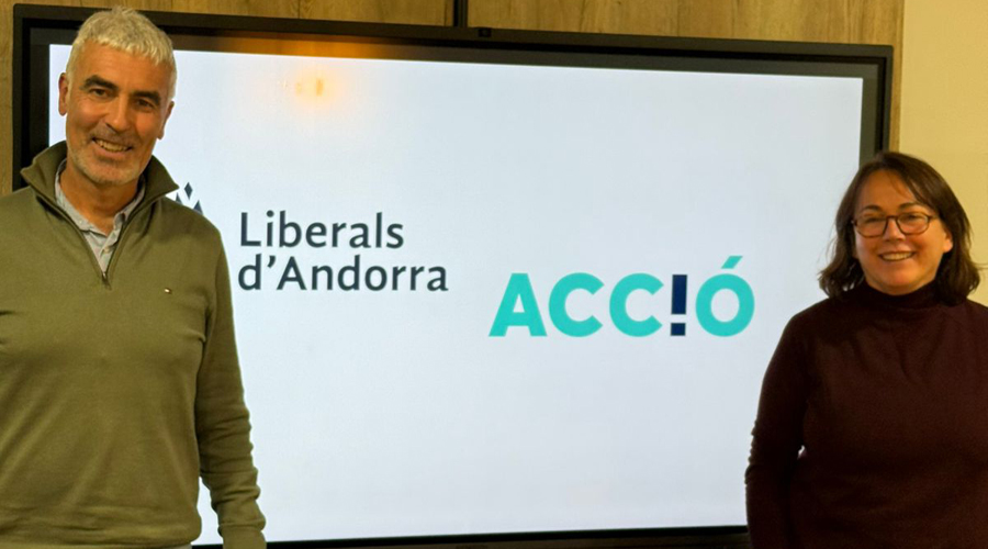 Marc Magallón (Acció) i Cristina Rico (Partit Liberal)
