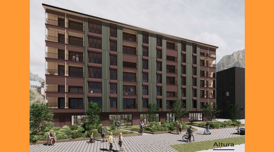 Render del futur edifici d'habitatges al Cedre (SFGA)