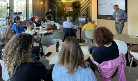 Imatge de la trobada amb els col·laboradors, aquest dimarts