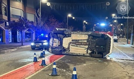 El vehicle accidentat a Canillo conduït per la dona de 48 anys