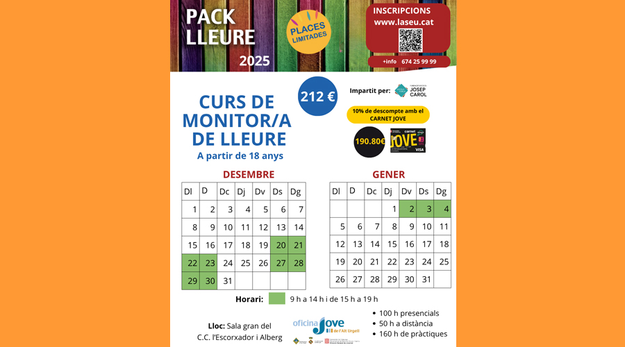 Cartell anunciant el curs (Aj. la Seu)