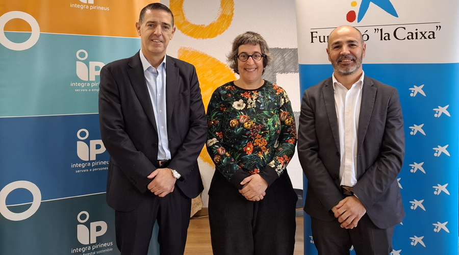 Donació de 6.000 euros de la Fundació 'La Caixa' a Integra Pirineus (Foto: Integra Pirineus)
