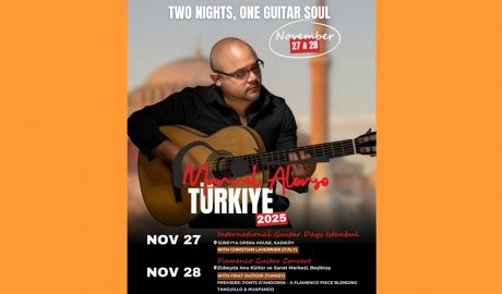 El cartell anunciant les actuacions de Manuel Alonso a Istanbul