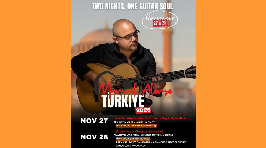 El cartell anunciant les actuacions de Manuel Alonso a Istanbul