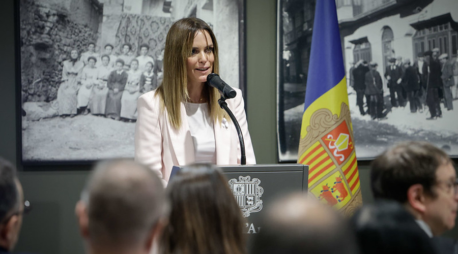 La secretària d’Estat d’Igualtat i Participació Ciutadana, Mariona Cadena, en l'acte institucional contra la violència de gènere (SFGA)