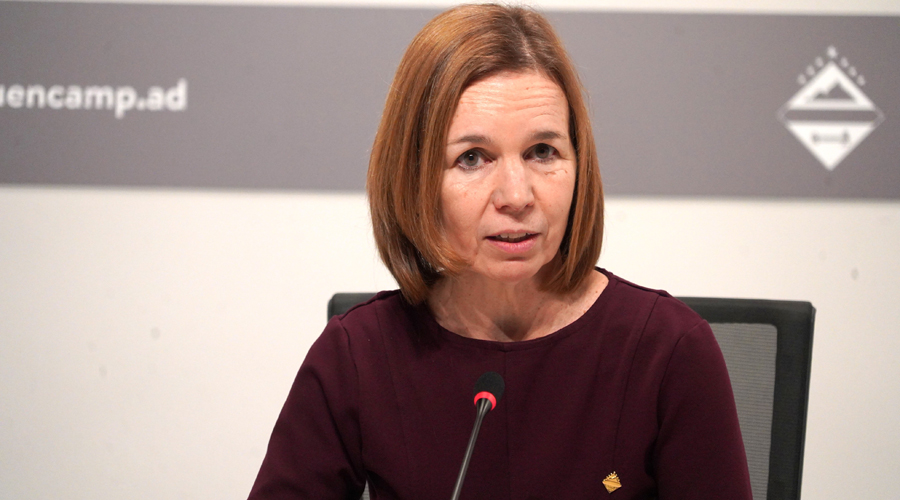 Marta Pujol durant la sessió del Consell de Comú d'aquest dijous (Comú d'Encamp)