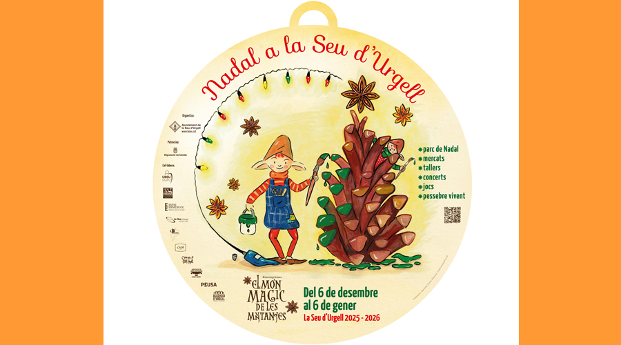 Cartell del Nadal a la Seu, obra de Gemma Coma (Aj. la Seu)