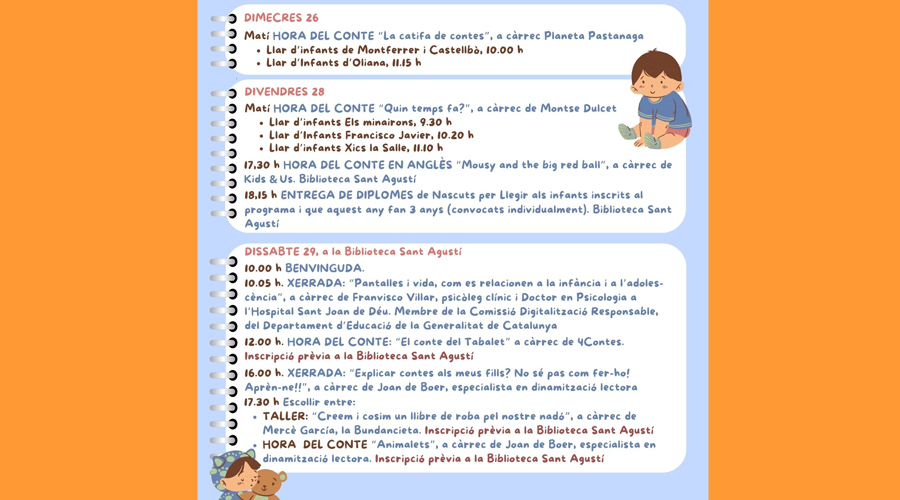 El programa de les jornades (Aj. la Seu)