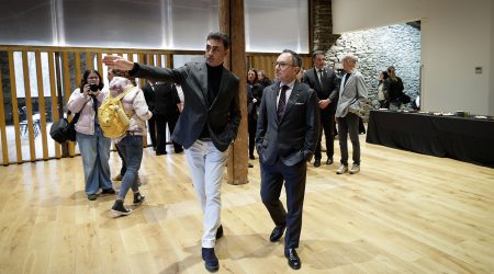 Raul Ferré i Xavier Espot en la inauguració de la nova seu de l'EFPEM