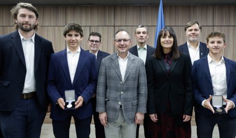 Espot i Bonell amb els membres de la federació