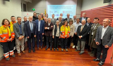 Els responsables institucionals i promotors del projecte, aquest dijous, a Perpinyà