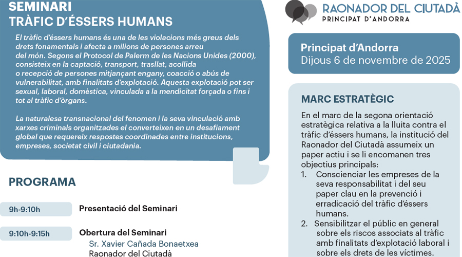 El seminari se celebrarà durant tot el matí del dijous (Raonador del Ciutadà)