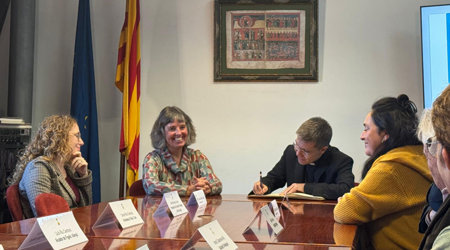 La visita de Serrano a la seu del Consell Comarcal de l'Alt Urgell (Bisbat d'Urgell)