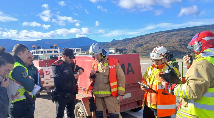 Efectius dels diferents cossos de seguretat durant el simulacre (Govern.cat)