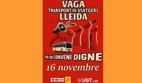 Cartell dels sindicats cridant a la vaga