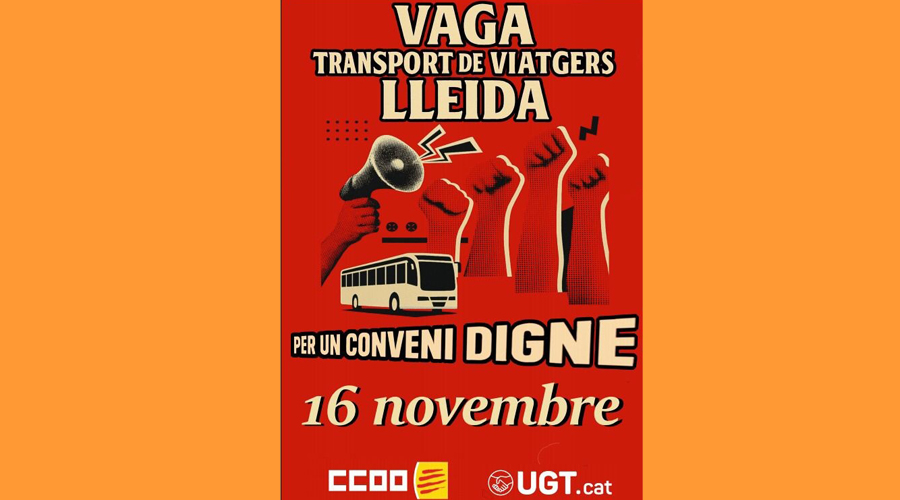 Cartell dels sindicats cridant a la vaga