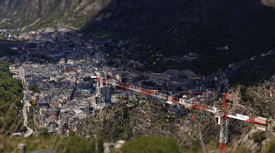 Vista del nucli poblat de la vall central (SFGA)