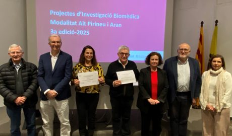 Les persones premiades, en un acte celebrat avui a Tremp