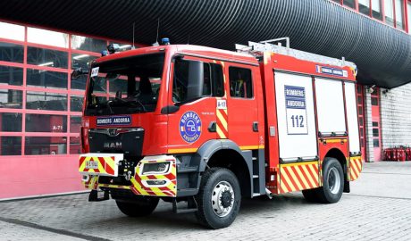 Els nou camió del Cos de Bombers
