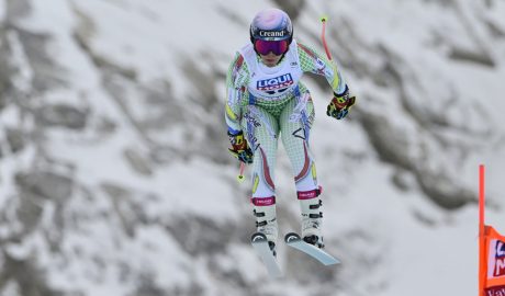 Cande Moreno, al descens de Val d'Isère