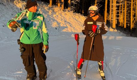 A la dreta, Carla Mijares, a Semmering