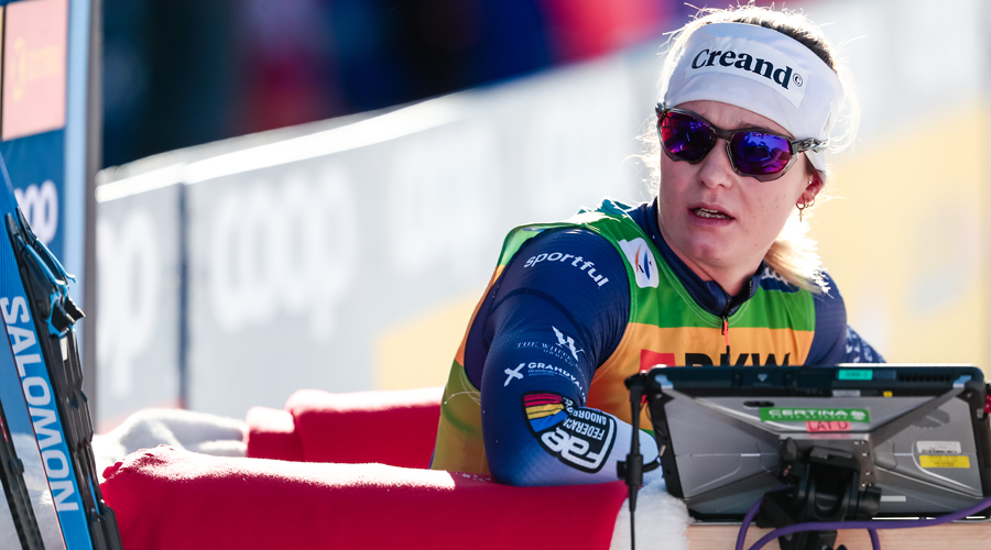 Gina del Rio, pendent dels resultats als 10km de Davos. Foto: Nordic Focus