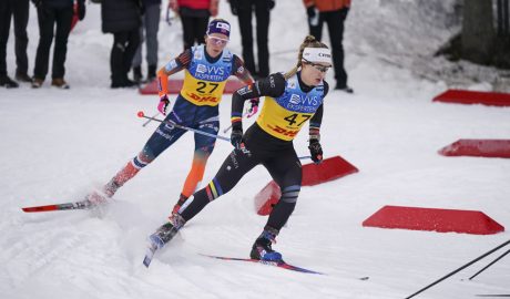 Al centre de la imatge, Gina del Rio, als 20km skiathlon de la WC de Trondheim