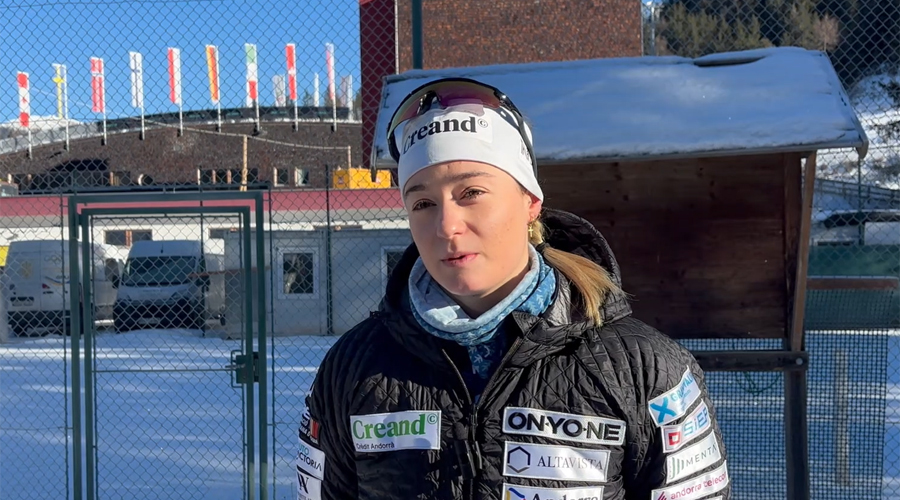 L'esquiadora de fons andorrana, Gina del Rio, a Dobbiaco (FAE)