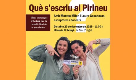 Cartell anunciant l'activitat "Què s'escriu al Pirineu"
