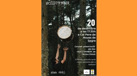 Cartell anunciant el concert d'Arnau Obiols a Noves de Segre