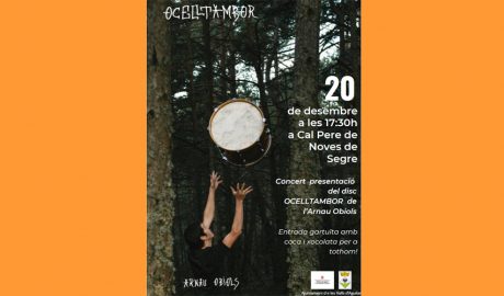 Cartell anunciant el concert d'Arnau Obiols a Noves de Segre