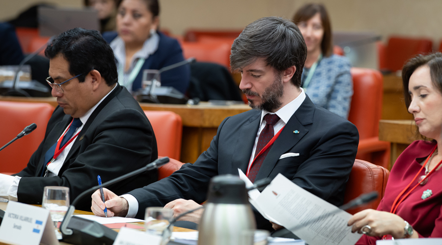 El síndic general, Carles Ensenyat, en la seva estada a Madrid (Consell General)