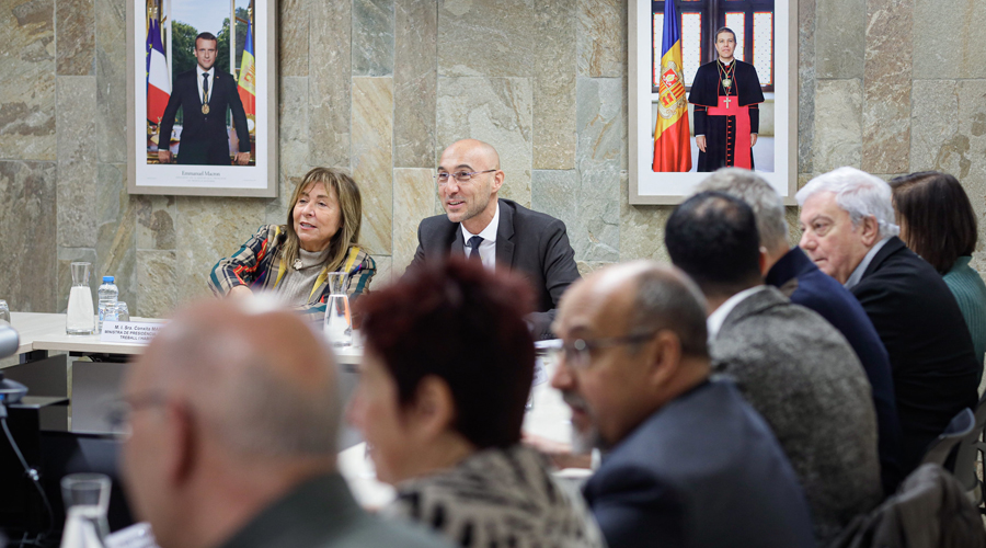 A l'esquerra, la ministra Marsol presidint el CES