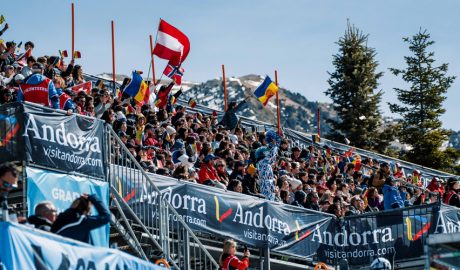 Ambient a les graderies de la pista Àliga per finals de la Copa del Món Andorra 2023