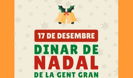 Cartell anunciant el dinar de la gent gran a la parròquia