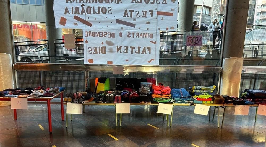 Imatge d’un dels muntatges solidaris organitzats per l’alumnat del centre per a recaptar fons a favor d’UNICEF. Foto: Cedida