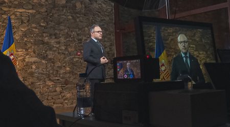 El cap de Govern duran la seva intervenció de Cap d'Any